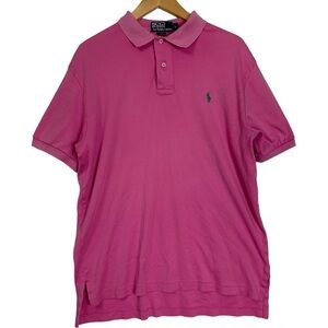 Vintage Ralph Lauren Polo Golf Shirt Mens Large  Pink Golf Rugby Outdoors Preppy